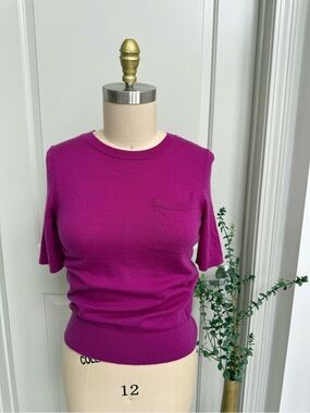 Express Fuchsia Short-Sleeve Knit Top